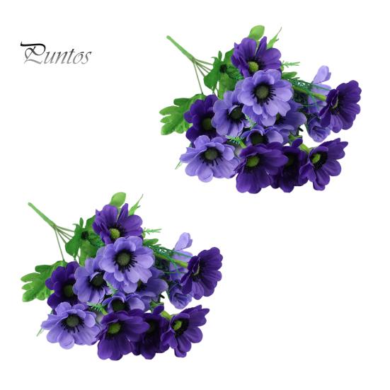 

2 шт. искусственных цветов, букет, реалистичные искусственные цветы, устойчивые к ультрафиолетовому излучению, искусственные цветы для домашней вазы, цветочная композиция, украшение для свадьбы на открытом воздухе синий