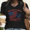 4th of July V-neck T-Shirt Women Clothing 250th Anniversary Graphic T Shirt 1776-2026 250th Birthday Tops Shirts