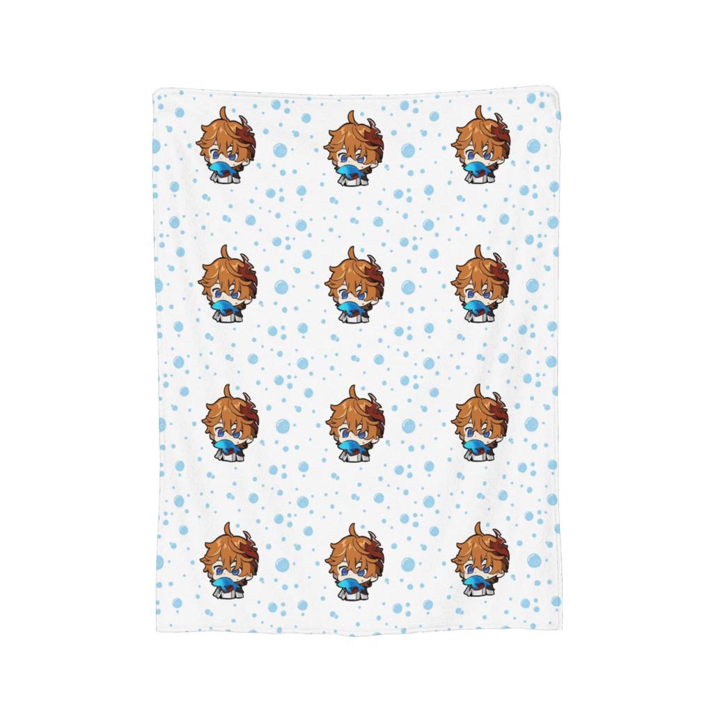 Childe Tartaglia Genshin Impact Blankets Flannel Printed   Multifunction Super Warm Throw Blankets for Bedding Car Rug Piece
