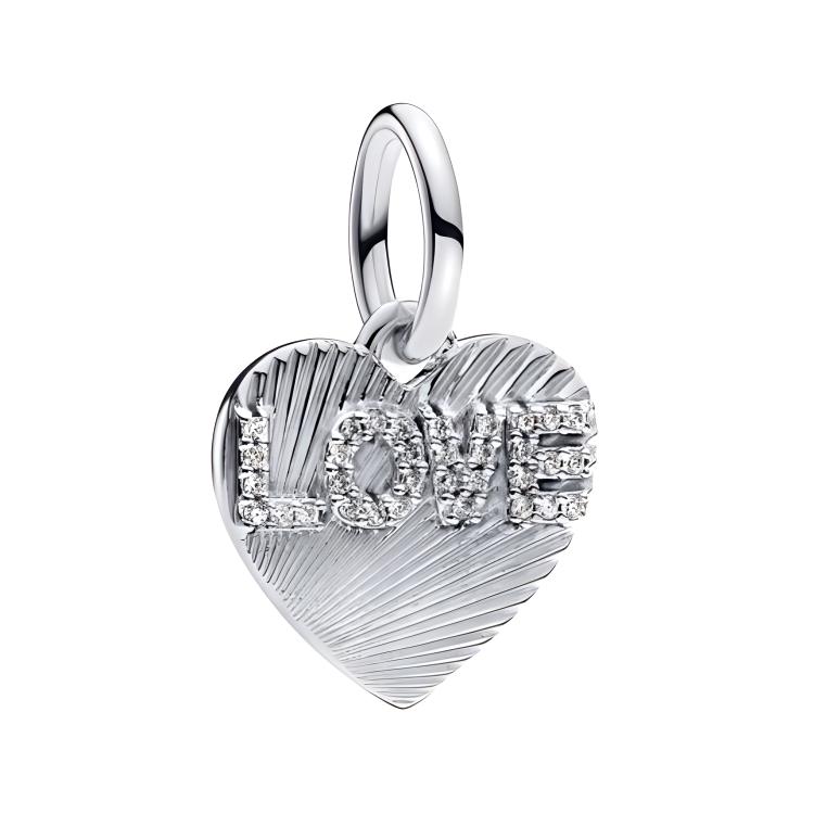 Pandora Heart Silver Gemstone Pendant Women pendant 793604C01 Box