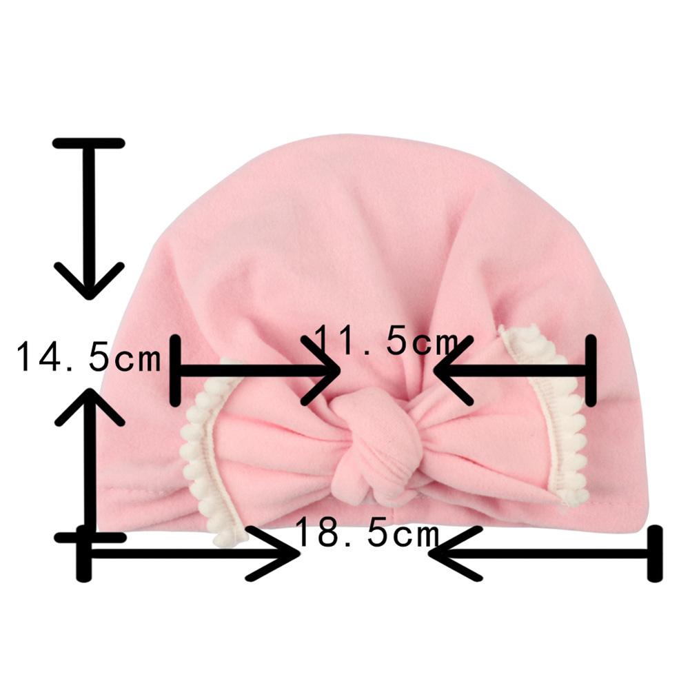 Newborn  Bowknot Turban Knot Cap Cute Beanie Head Warp Cap