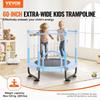 60" Trampoline for Kids Mini Toddler Trampoline with Net Indoor Outdoor