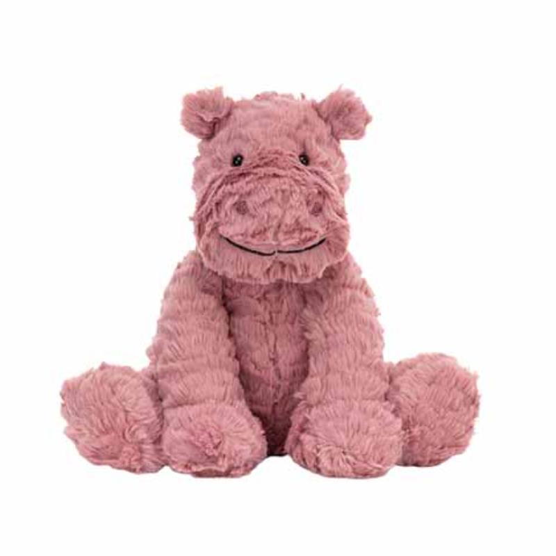 Jellycat Wavy Fur Series Animal Hippopotamus Soothing Doll Plush Doll 23cm High