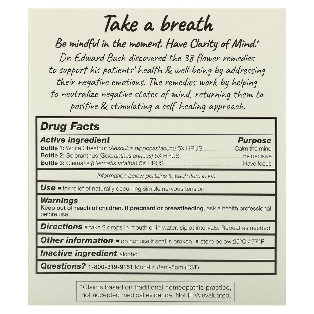 Clarity Of Mind Focus Enhancement Kit, 3 Droppers, 20Ml (0.7Fl Oz) Each