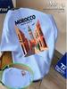 Unisexs North Africa Holiday Tee Morocco Street Design Oversized 100 Cotton Summer Streetwear Tshirt