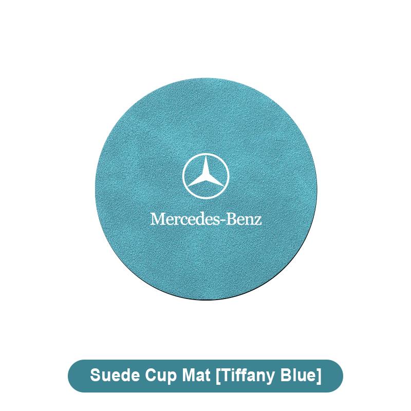 AABDB1 Suede Car Non-slip Water Cup Coaster Insulation Pad Decorative Water Stickers For Mercedes Benz GLA CLA GLK GLE CLS ML GL A B C