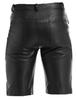 Soft Men's Shorts Black Handmade Leather Genuine Lambskin Causal Gym Wear Short Pant