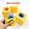 2026 New Pop Up Funny Mouse & Cheese Block Squeeze Fidget Toy Hide and Seek Figures Stress Relief Anti-Anxiety Sensory Toy