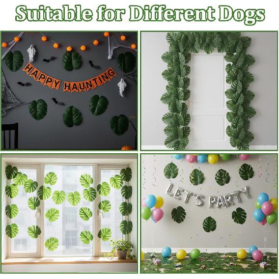 60 Pack Artificial Palm Leaves Party Decorations, Monstera Leaves,Small and Large Size 30 Each, for Home Wedding Tropical Theme Decor
