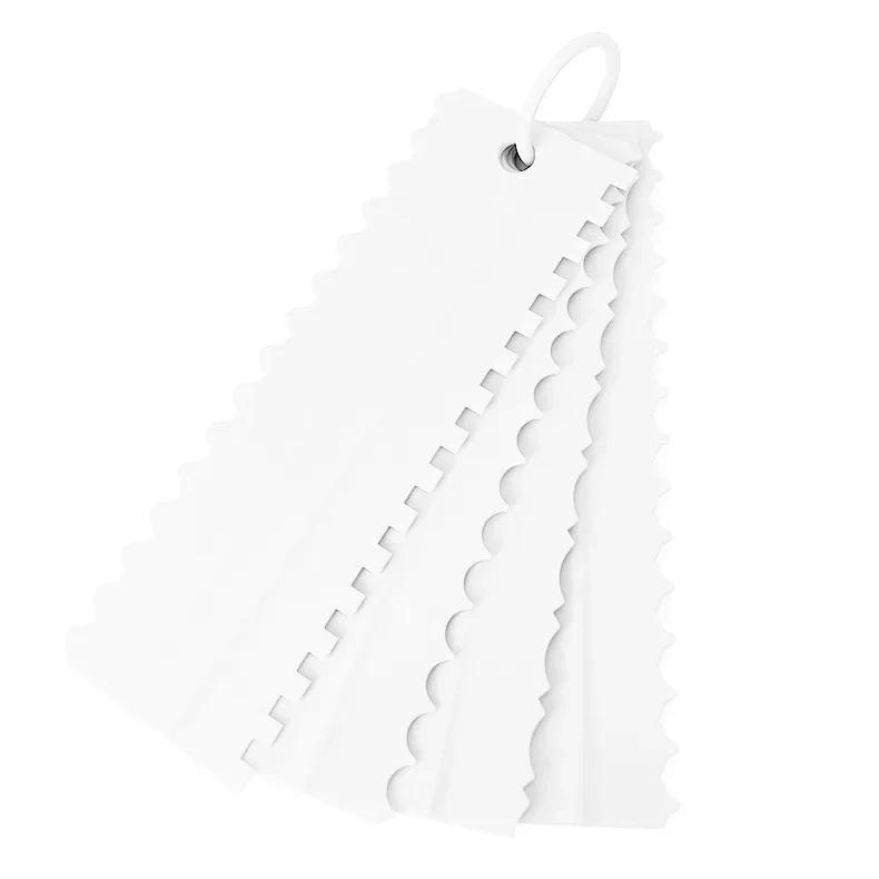 4pcs/set cream scraper PP Cream Smoother Pastry Icing Combs Spatulas DIY Baking Tools bakery accessories Cake Decorating Comb