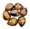 Natural Tiger's Eye Teardrop Cabochons - Polished Golden Tiger's Eye Pear Shaped Stones