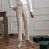 Summer Thin Business Conical Pants Apricot Solid Color Versatile High-waist Suit Pants
