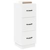 White Drawer Cabinet 33 x 34.5 x 87 cm Particleboard