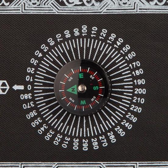 Portable Travel Prayer Mat with Compass Exquisite Pattern Waterproof Wear Resistant Foldable Prayer Rug Ramadan Gifts