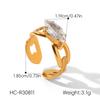 Luxurious European Zircon Titanium Steel Ring for Women - High-End, Fashionable, Versatile, and Colorfast Hand Jewelry