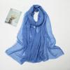 Hot-selling New Simple Solid Color Wrinkled Cotton and Linen Scarf, Soft and Skin-friendly In Winter, Warm Scarf Women