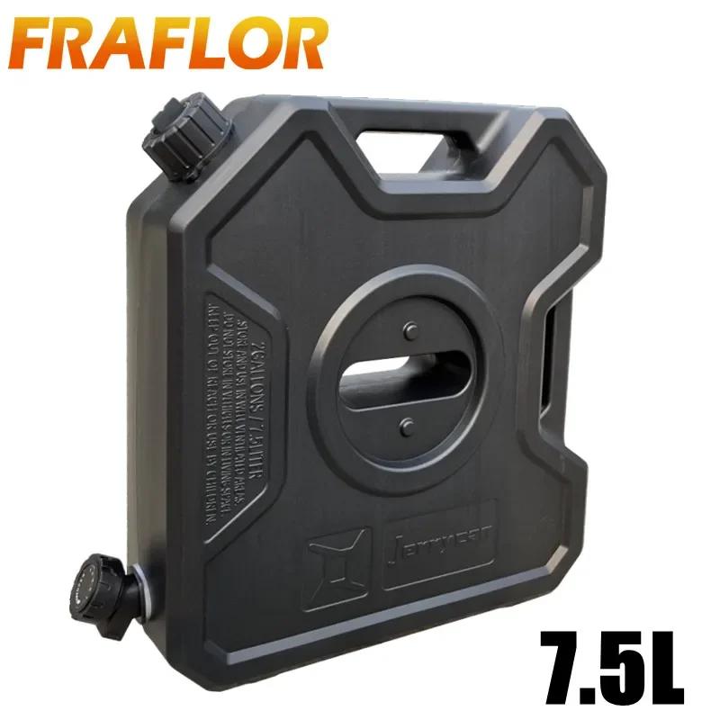7.5L Litre Food Grade PE Water Container Car Camping Jerry Can with Tap Portable Handle for Outdoor Picnic Water Storage Tank Black Water Tank