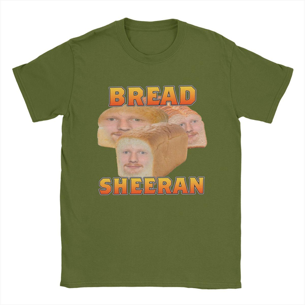 

Мужская футболка Bread Boy Мем Эд Ширана Смешная хлопковая футболка с коротким рукавом Футболка с круглым вырезом Одежда Идея для подарка 4XL