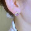 Versatile Round Cubic Hoop Earrings Dainty Design for Office Attire Birthday and Special Celebrations