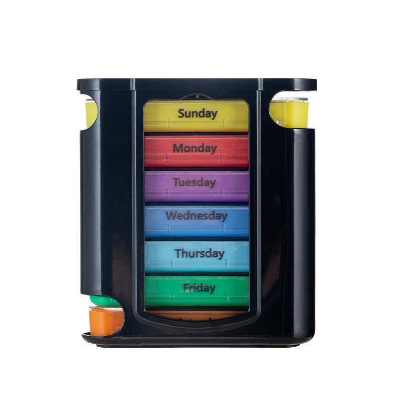 1Pcs 7-layer Multi-compartment Pill Storage Box Weekly Medicine Box Suitable For Home Storage Travel