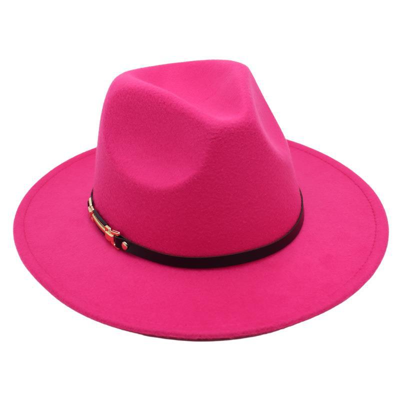 Photography Top Hat Belt Buckle Jazz Hat Men And Women Felt Hat Plush Hat Fedora Hat Metal