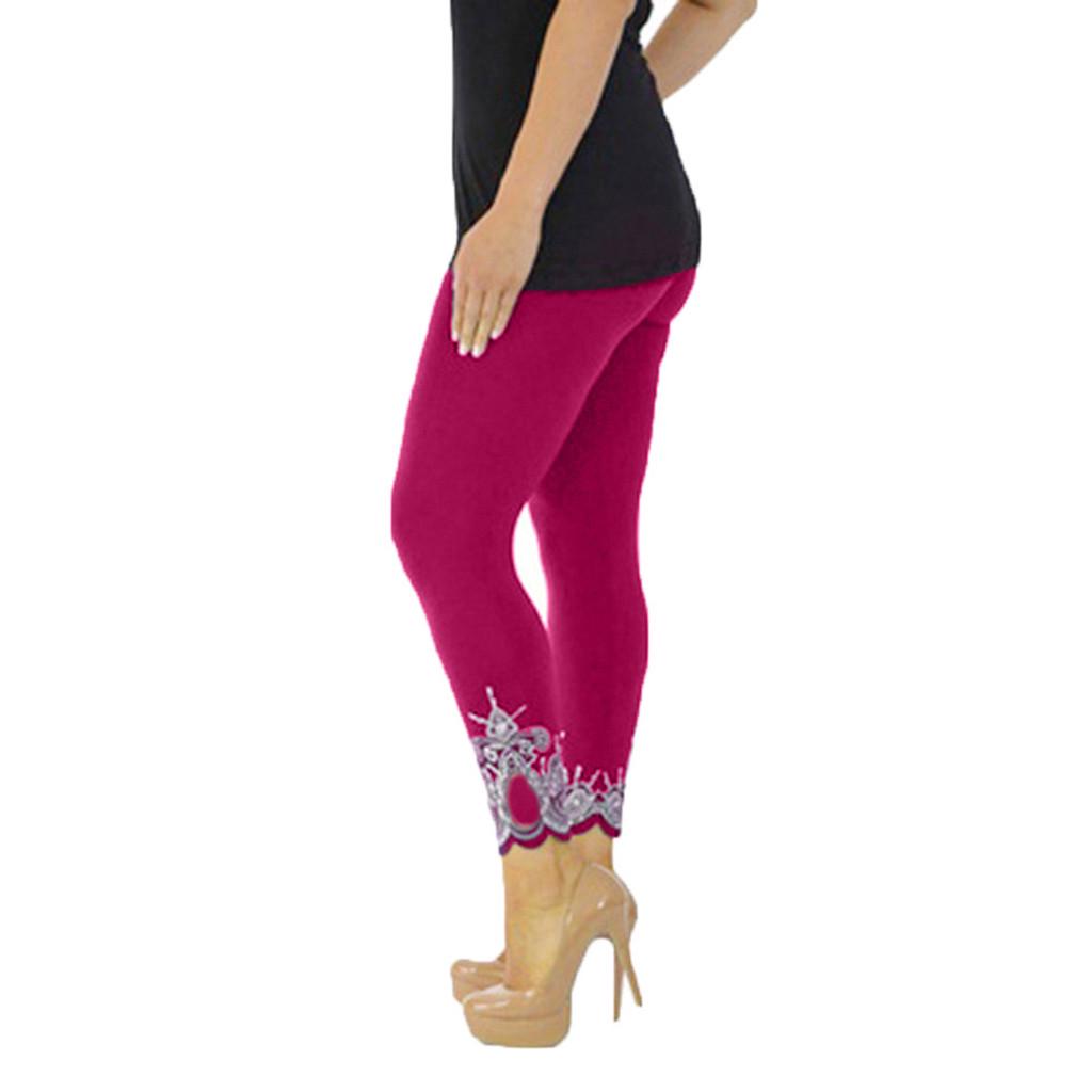 Dámské sportovní jóga s potiskem cvičení do středního pasu běžecké kalhoty Fitness elastické legíny 