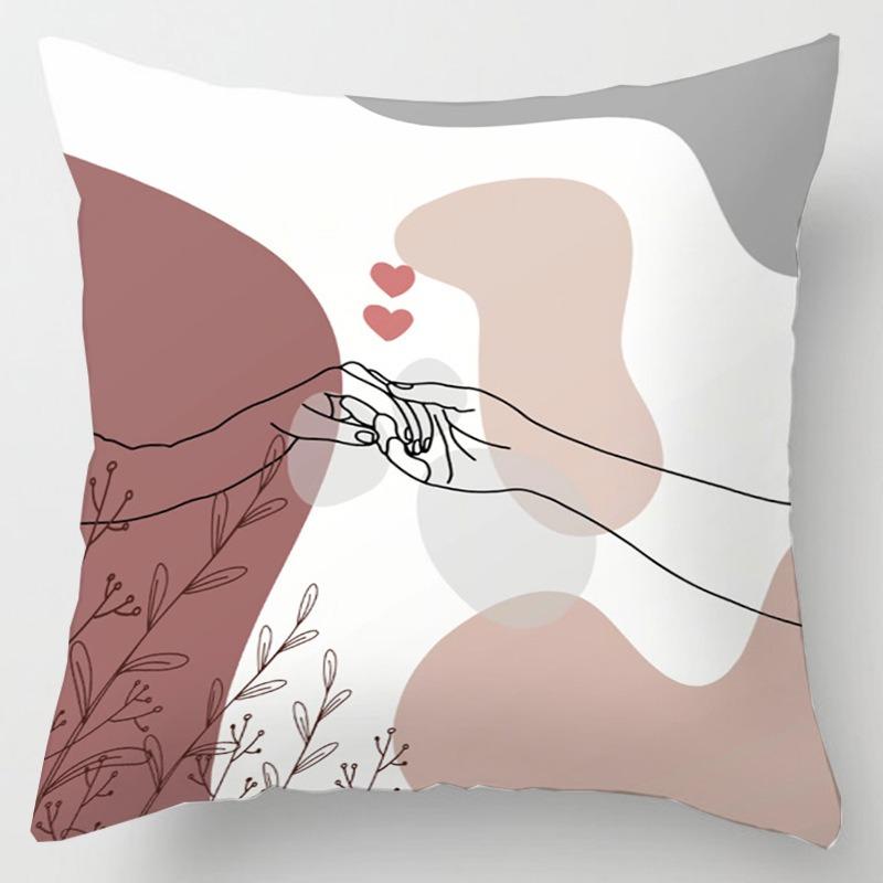 Square Pillow Cushion Living Room Sofa Pillow Simple Character Pillow Case Bedroom Window Sill Bay Window