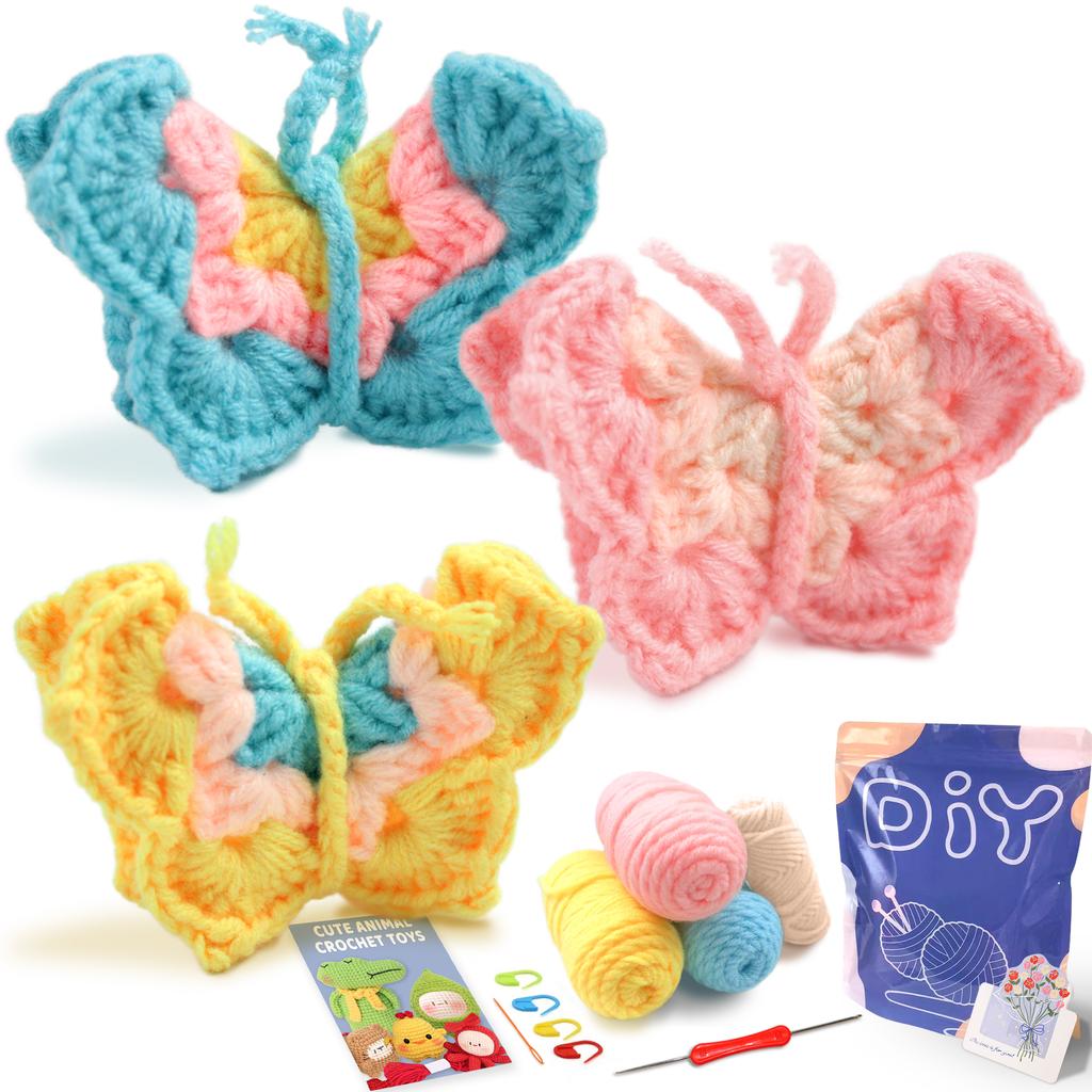 Kit da uncinetto Animal sery per principianti Set iniziale all'uncinetto, Kit da uncinetto fai-da-te per principianti, Kit per uncinetto e maglia passo dopo passo