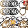 10/50 buc Inele O Metalice Catarame cu Arc pentru Bijuterii DIY Carabină Rotundă Deschisă Breloc Clipsuri Geantă Cârlig Catarame Lanț Câine Conector