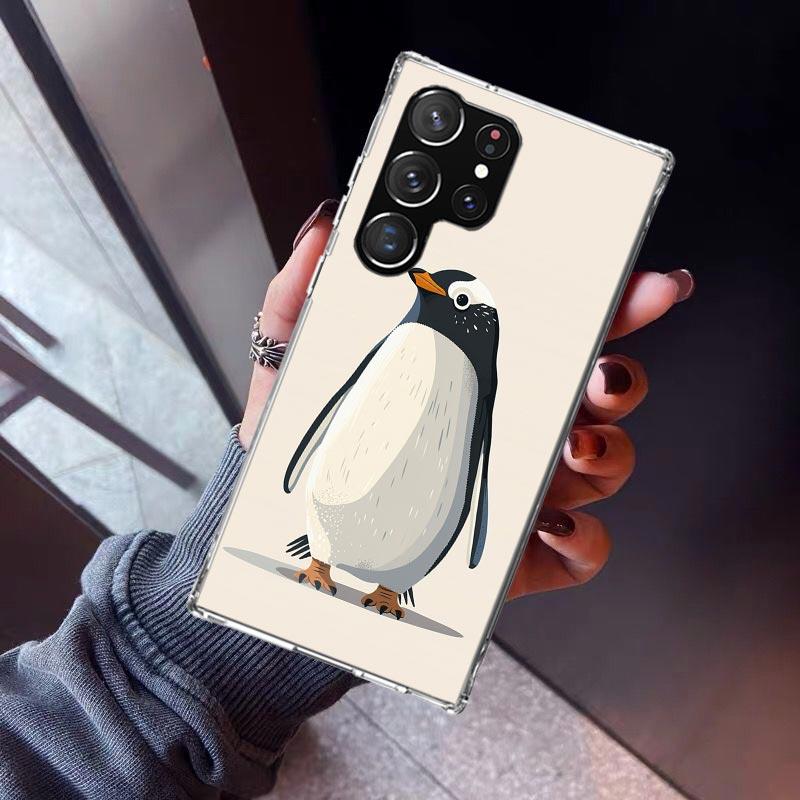 Cartoon P-Pingu Penguin Phone Case For Samsung Galaxy S23 S24 S25 Edge S26 Ultra S22 + S21 Plus S20 FE Cover Silicone Print Shel