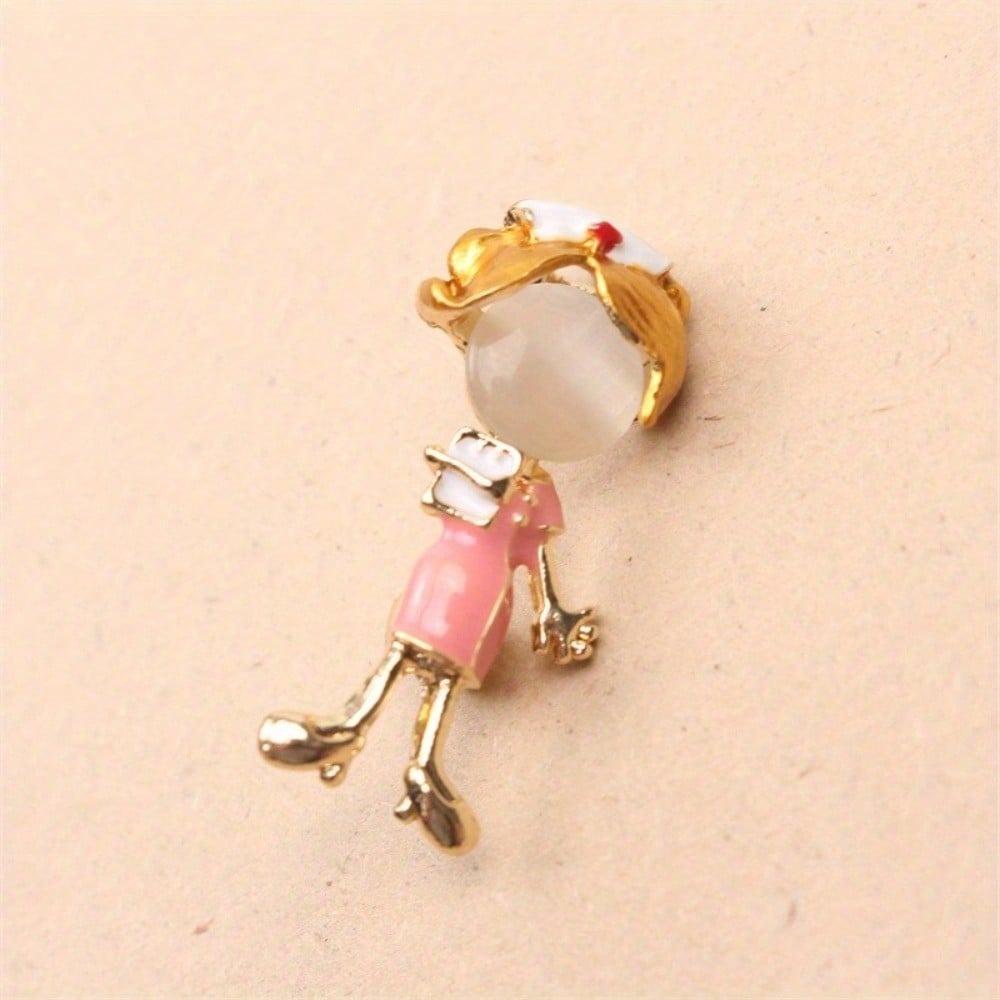 Elegant Cute Nurse Sister Brooch Ladies Student Bag Clothing Accessories Pin Gift Ladies' Novelty Brooch