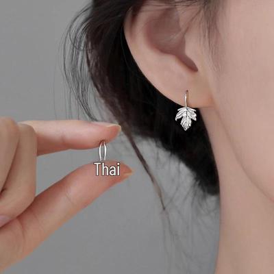 Elegant Maple Leaf Earrings for Women - Simple, Unique Design for Students & Everyday Wear