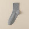 Antibacterial, Breathable Mid-Calf Socks: Sweat-Absorbent, Casual, Versatile, Over-the-Knee Solid Color for Autumn/Winter