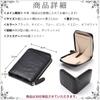 Factory Zenzakura Crocodile Embossed Compact Coin Genuine Black Women's Box-Shaped Purse, Leather,