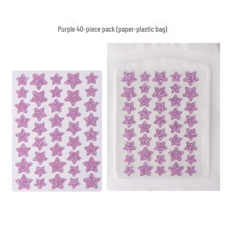 New Star-Shaped Glitter Pimple Patches – Absorbent, Invisible, Breathable Concealers 4g
