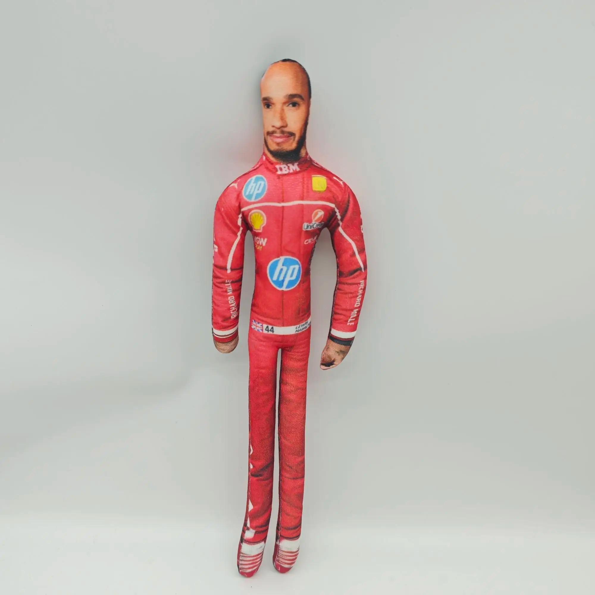Poupée en peluche douce de 30 cm Charles Leclerc Oscar Piastri Antonio Piastri Style abstrait Ornement de bureau créatif pour supporters adultes 30CM