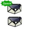 100LED Solar Wall Lamp Outdoor Lampwaterproof Motion Sensor Solar Powered Sunlight Street Lamp Garden Railing Decorative Lamp