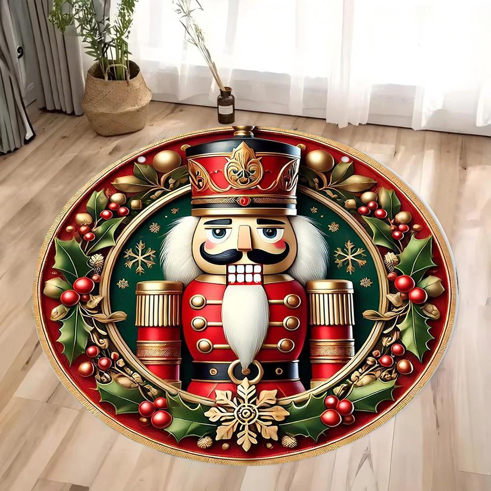 Weihnachten Weihnachtsmann 3D Reißverschluss Ornament Teppich Zuckerstange Kranz Teppich für Heimdekoration Rot Grün Gold Matte Teppiche für Schlafzimmer