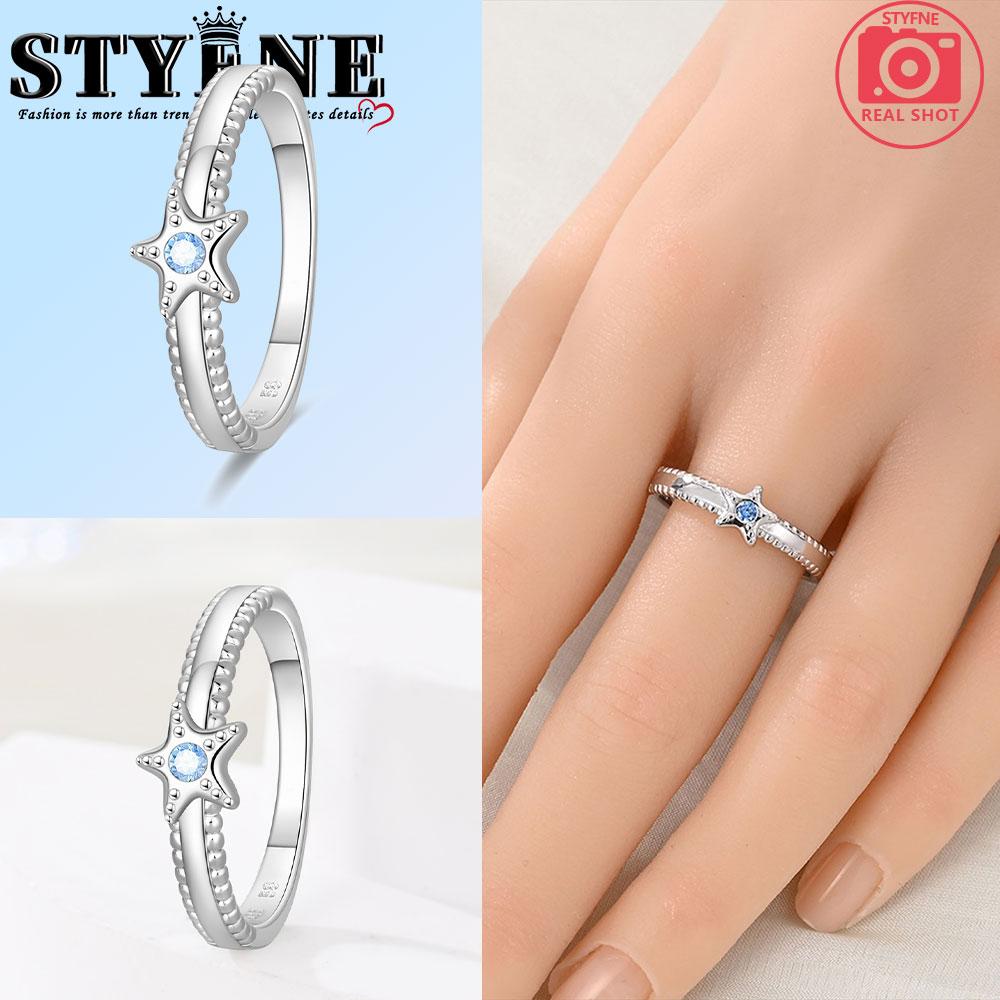 

copper Authentic Blue waves and starfish Ring Womens Anniversary Gift Engagement Rings for Women Mens Jewellery 7