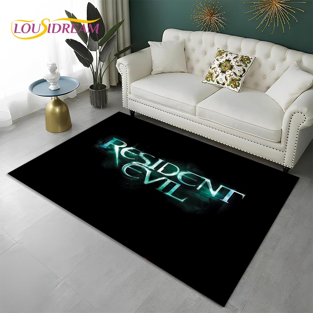 3D Games R-Resident Evil Gamer Carpet Rug for Home Living Room Bedroom Sofa Doormat Decor,kids Play Area Rug Non-slip Floor Mat