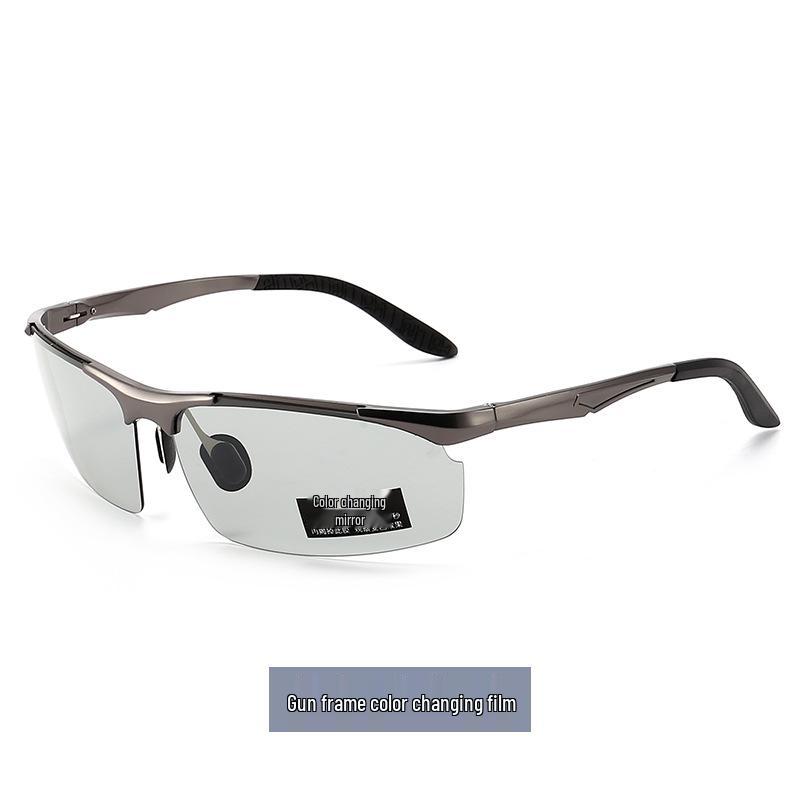 Men's Polarized Photochromic Sunglasses: Fashionable Night Vision & UV Eye Protection for Driving and Fishing