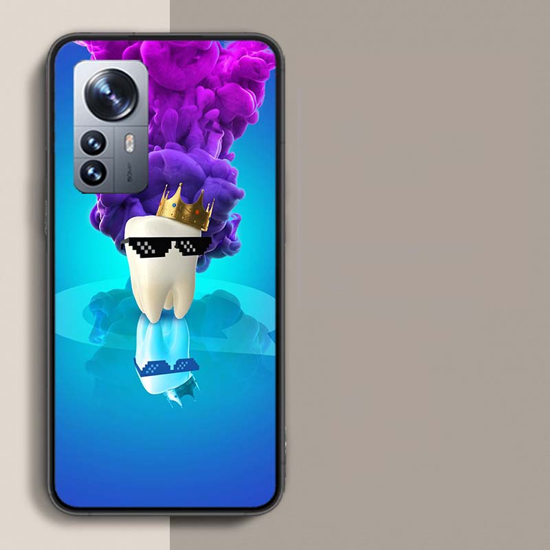 Dentist Tooth Pattern Phone Case For Xiaomi Poco X3 NFC X4 GT M3 M4 M5 M5S X7 X6 X5 F6 Pro F5 F4 Mi F3 F2 Cover TPU Capa Coque C
