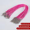 Black Leather Necklace Cord with Lobster Clasp for DIY Jewelry