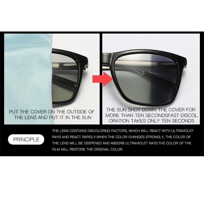 Ochelari de soare polarizați fotocromatici AORON pentru bărbați, cu design de modă