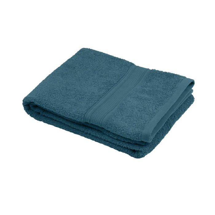 Serviette de toilette - Laguna - 70 x 140 cm - 100% coton GOTS - Bleu uni