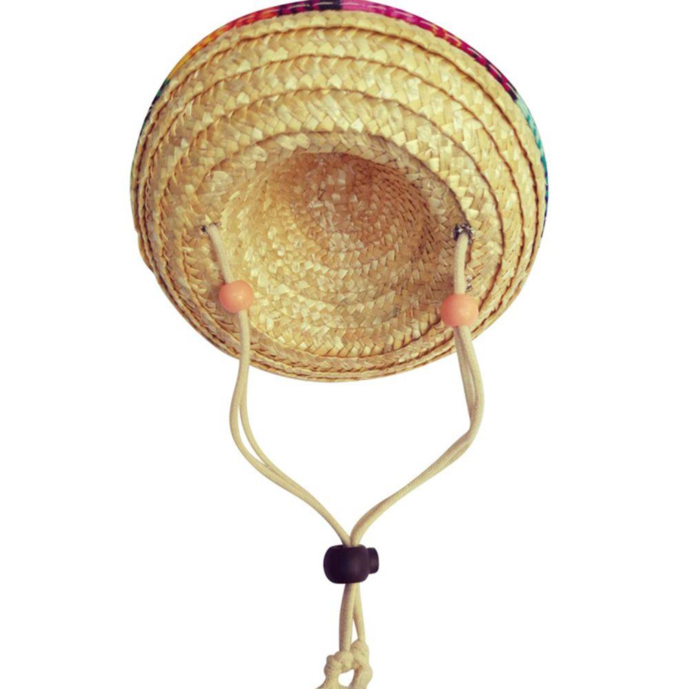 Mini Cute Straw Woven Costume Sun Hat For Dogs And Cats Dog Cap Pet Supplies Pet Hat Dog Headdress
