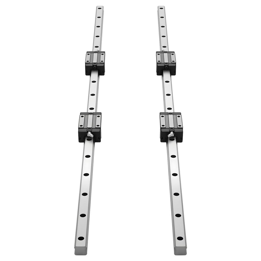 Linear Rail Guide Kit, HGR20, 2Pcs 1000 mm (39.4 inch) Linear Motion Rails and 4Pcs Bearing Slide Blocks, Anti Rust and High Precision Kit, for DIY,