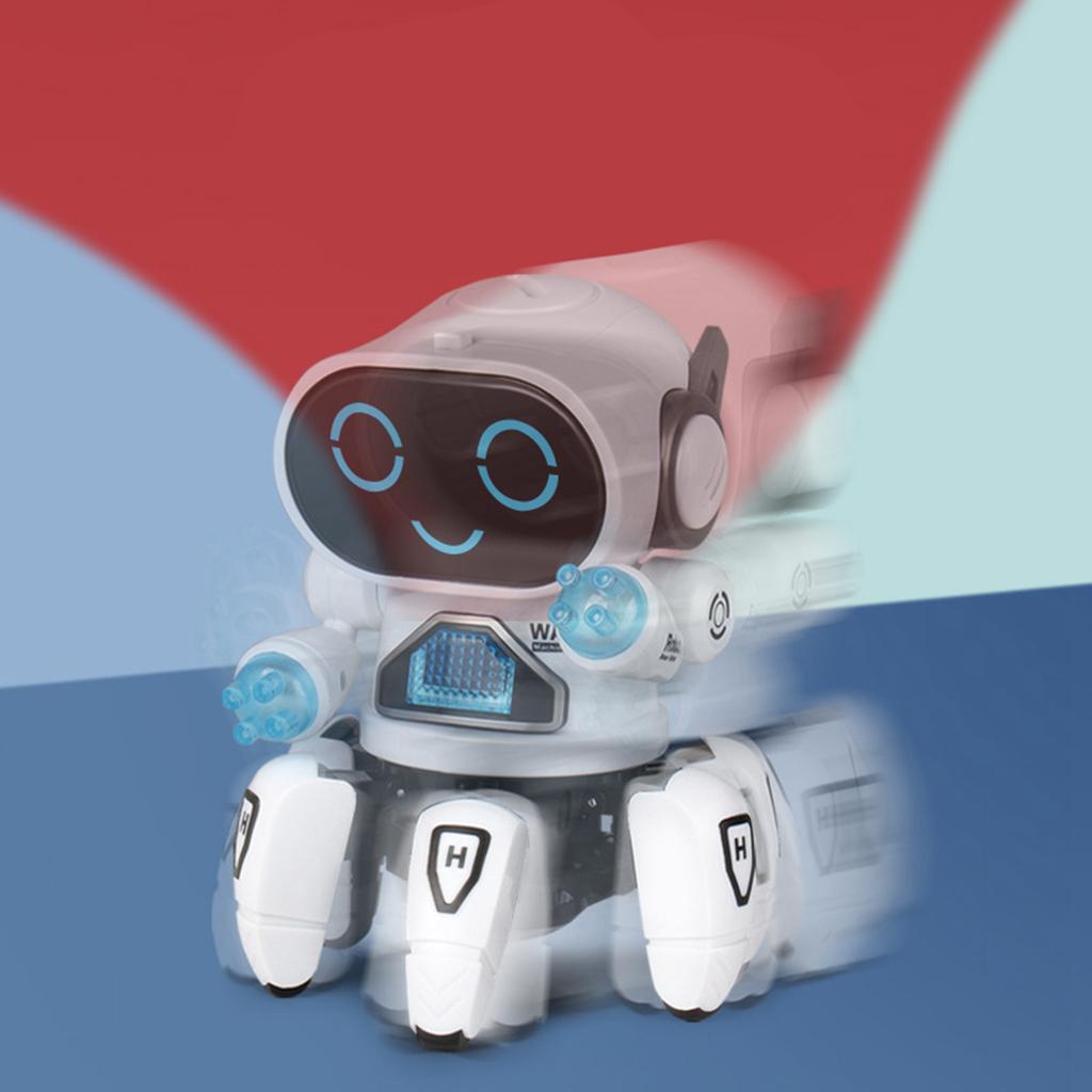Children Robot Electric Robot Robot Six Claws Plastic Intelligent Dancing Singing Light Electric Robot for Boys