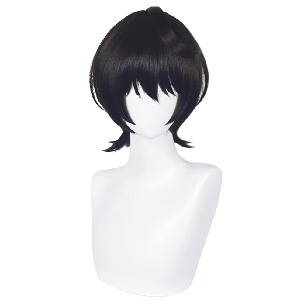 Cosplay Wig with Net, Sakuma Rintsuki, Heat-Resistant, Black