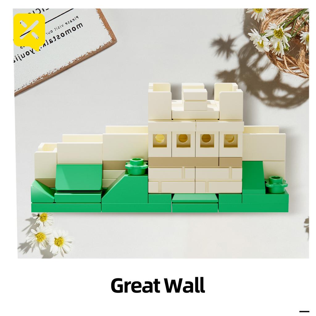 Famous China Refrigerator Magnet Building Block Sticker Toy Yellow Crane Tower Urban History Halloween Easter Christmas Child